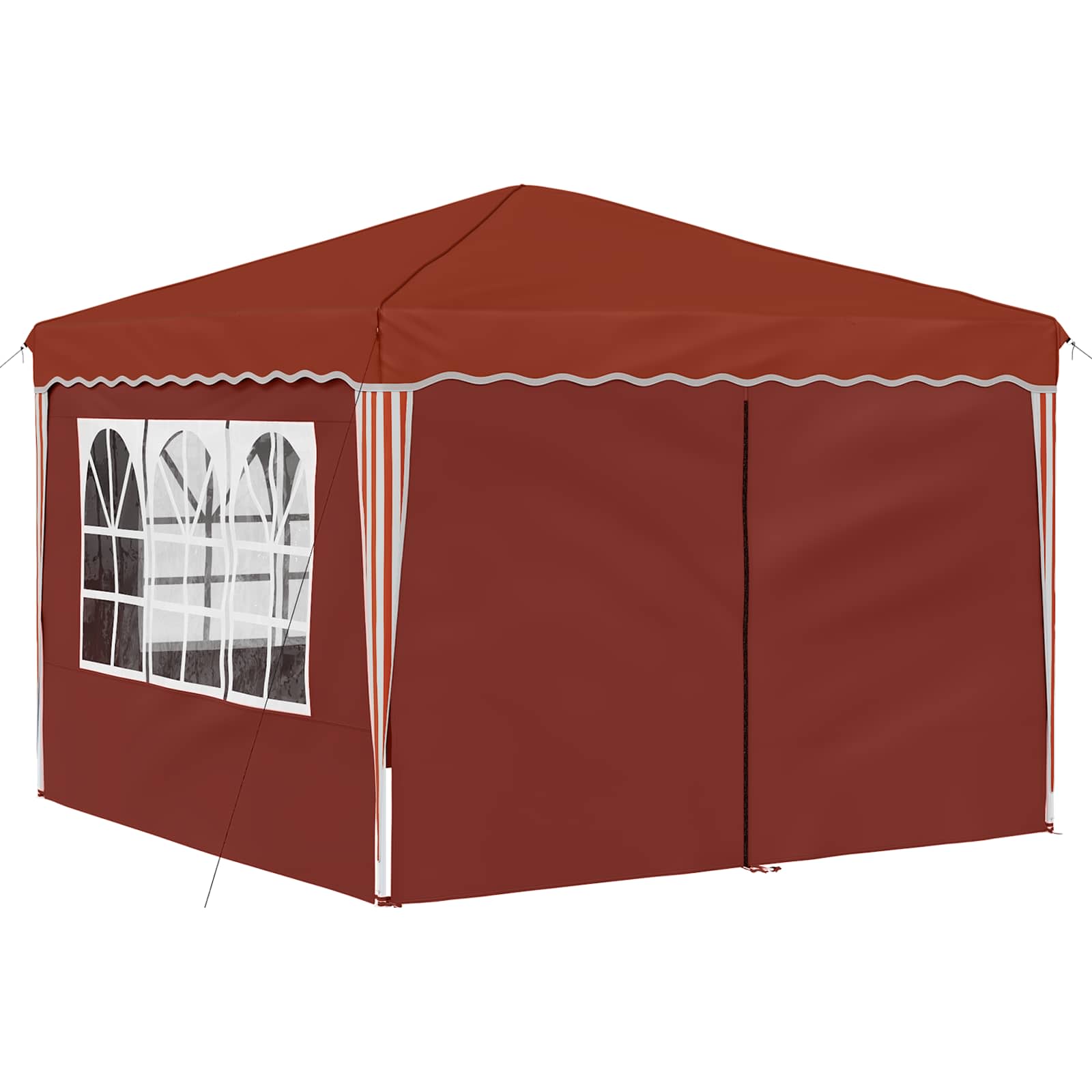 vidaXL Pop-up Party Tent 288 x 288 x 245 cm Terracotta Oxford Fabric - 12818