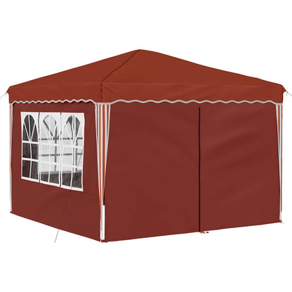 vidaXL Pop-up Party Tent 288 x 288 x 245 cm Terracotta Oxford Fabric - 12818
