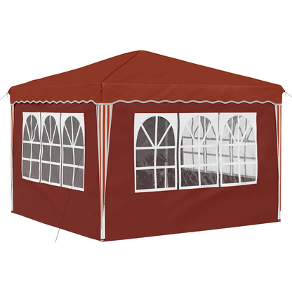 vidaXL Pop-up Party Tent 288 x 288 x 245 cm Terracotta Oxford Fabric - 12818