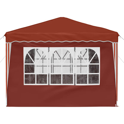 vidaXL Pop-up Party Tent 288 x 288 x 245 cm Terracotta Oxford Fabric - 12818
