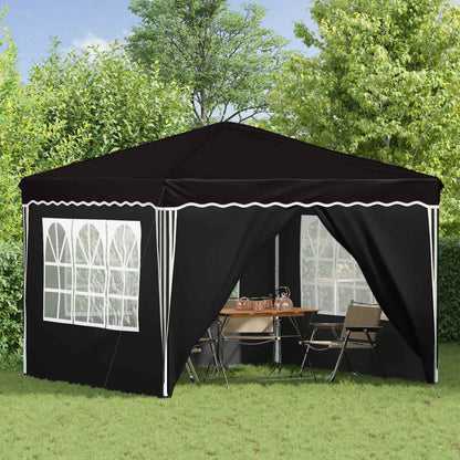 vidaXL Pop-up Party Tent 288 x 288 x 245 cm Black Oxford Fabric - 12825