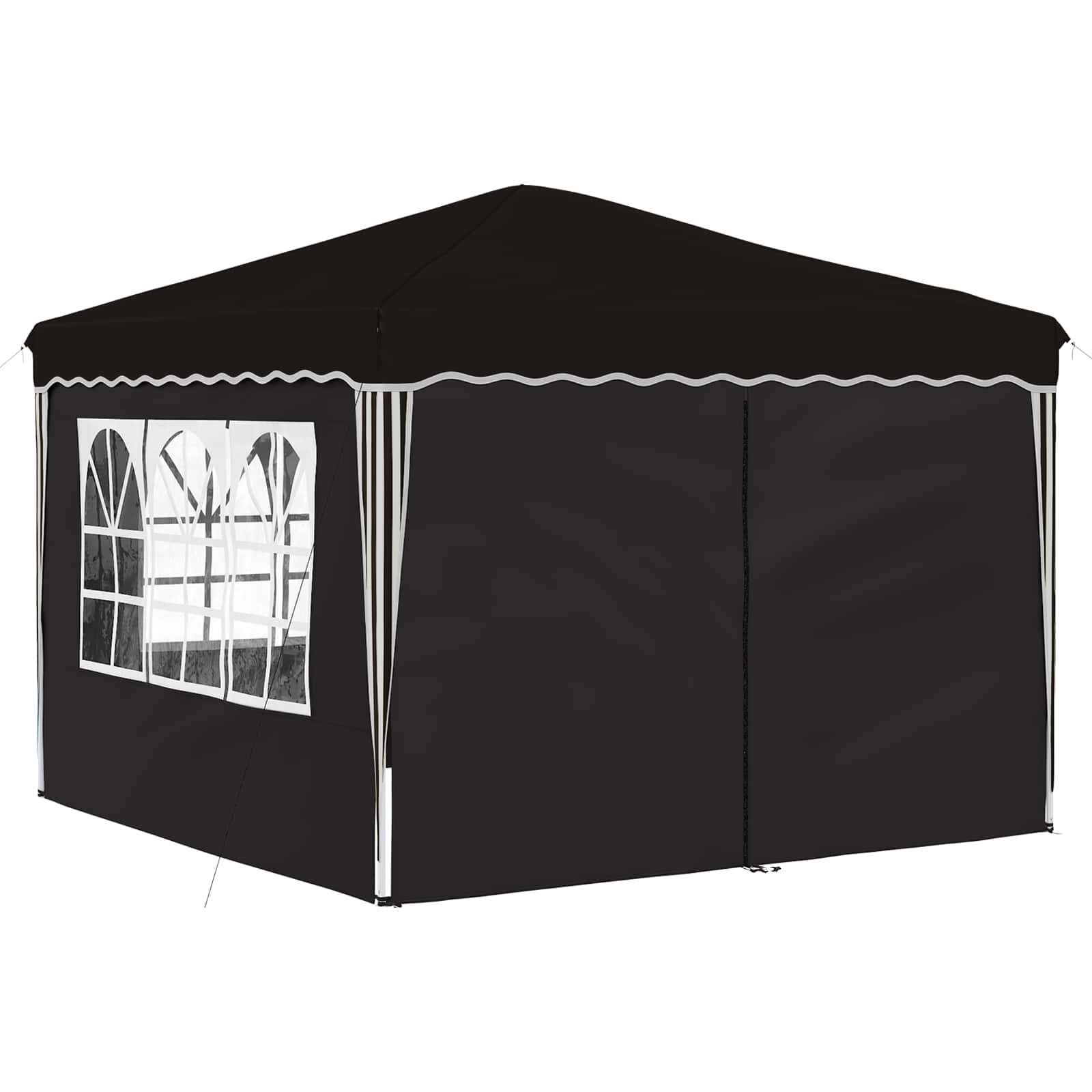vidaXL Pop-up Party Tent 288 x 288 x 245 cm Black Oxford Fabric - 12825