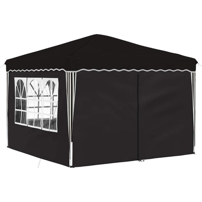 vidaXL Pop-up Party Tent 288 x 288 x 245 cm Black Oxford Fabric - 12825