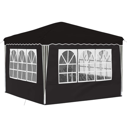 vidaXL Pop-up Party Tent 288 x 288 x 245 cm Black Oxford Fabric - 12825