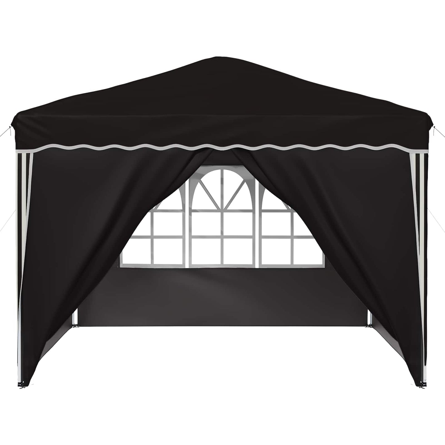 vidaXL Pop-up Party Tent 288 x 288 x 245 cm Black Oxford Fabric - 12825