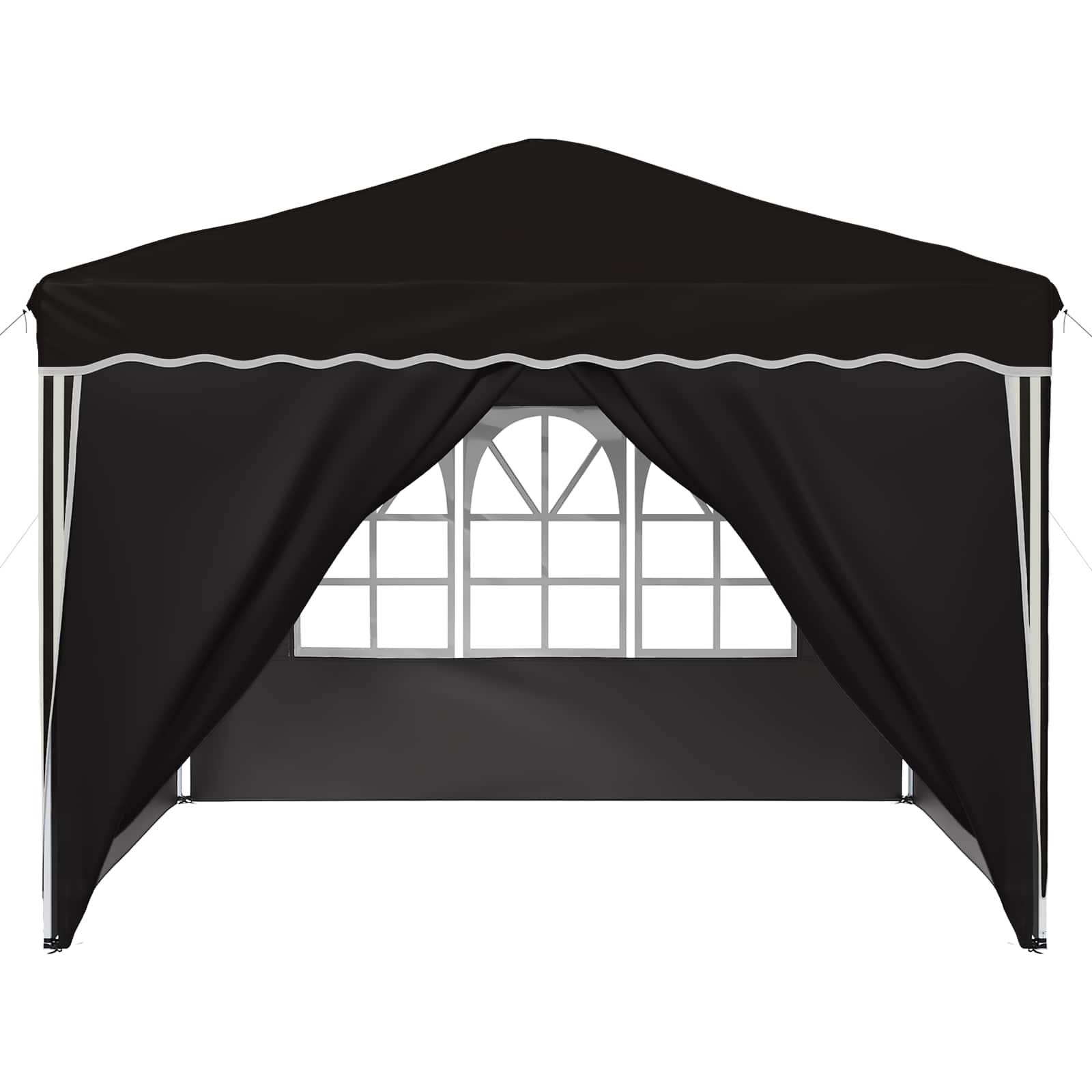 vidaXL Pop-up Party Tent 288 x 288 x 245 cm Black Oxford Fabric - 12825