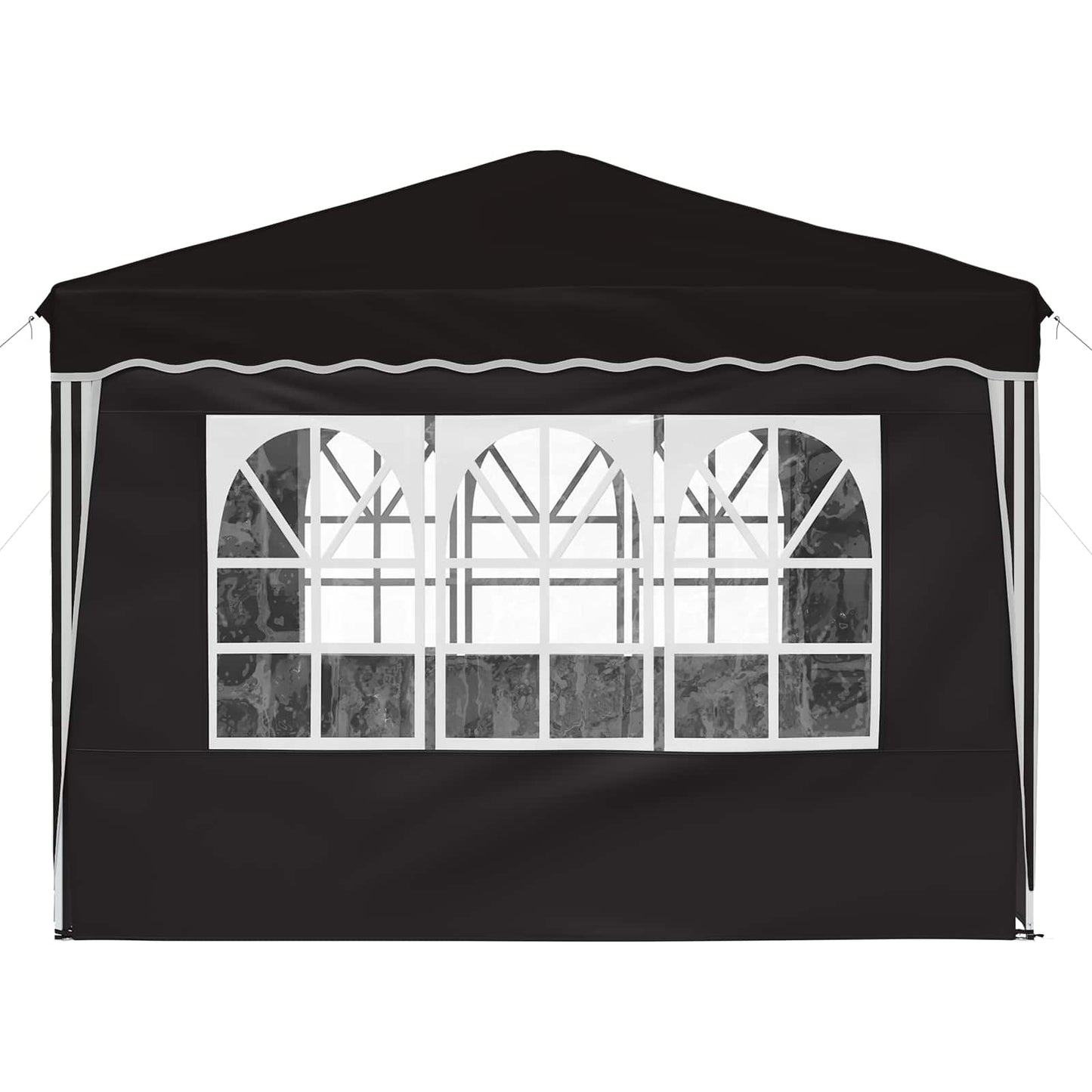 vidaXL Pop-up Party Tent 288 x 288 x 245 cm Black Oxford Fabric - 12825