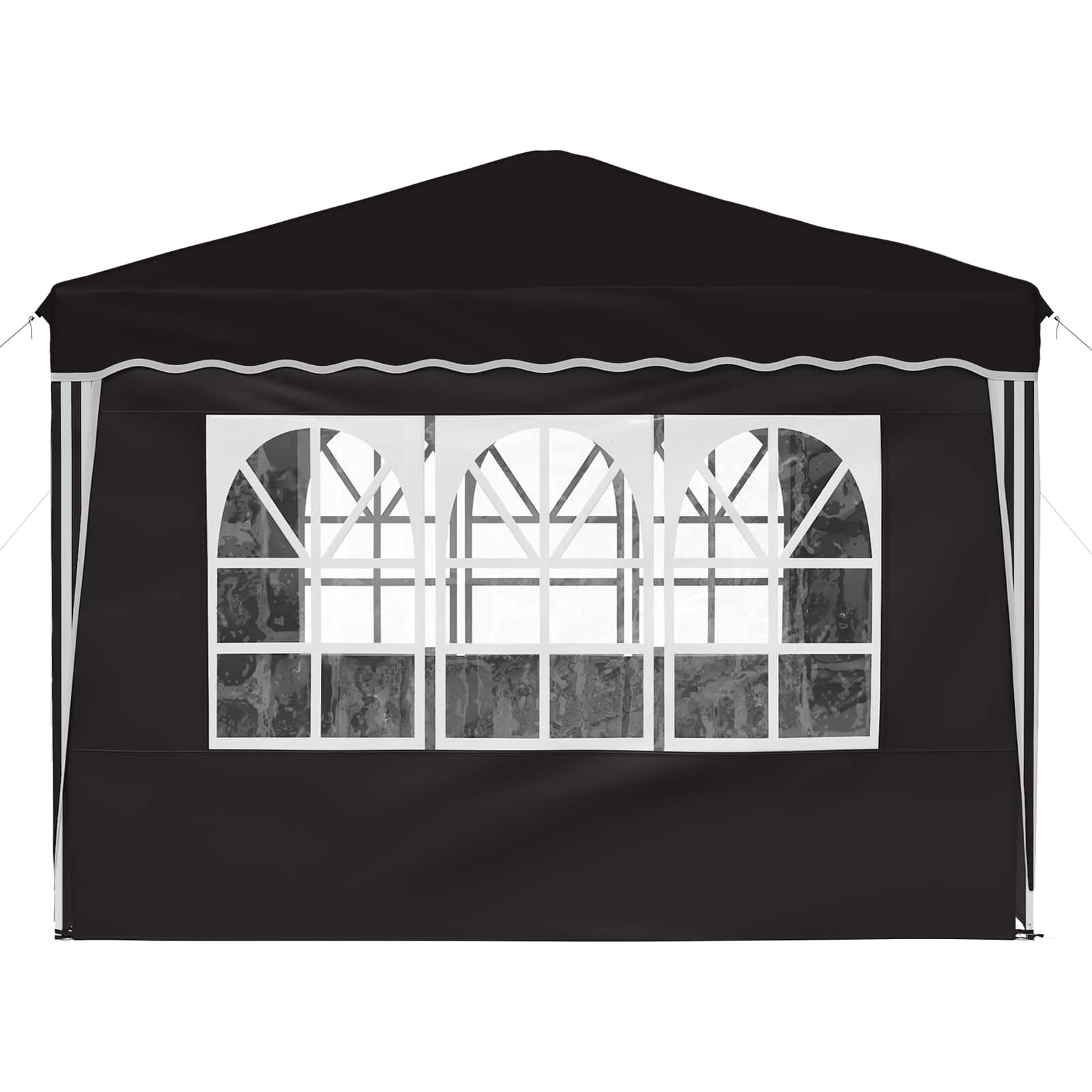 vidaXL Pop-up Party Tent 288 x 288 x 245 cm Black Oxford Fabric - 12825