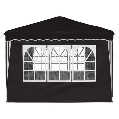 vidaXL Pop-up Party Tent 288 x 288 x 245 cm Black Oxford Fabric - 12825