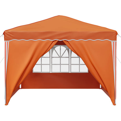 vidaXL Pop-up Party Tent 288 x 288 x 245 cm Orange Oxford Fabric - 12828