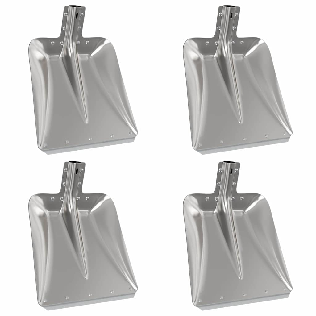 vidaXL Shovel Head 4 pcs Silver 45 x 38 cm Aluminum