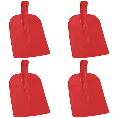 vidaXL Shovel Head 4 pcs Red 32 x 24.5 cm Powder-Coated Steel