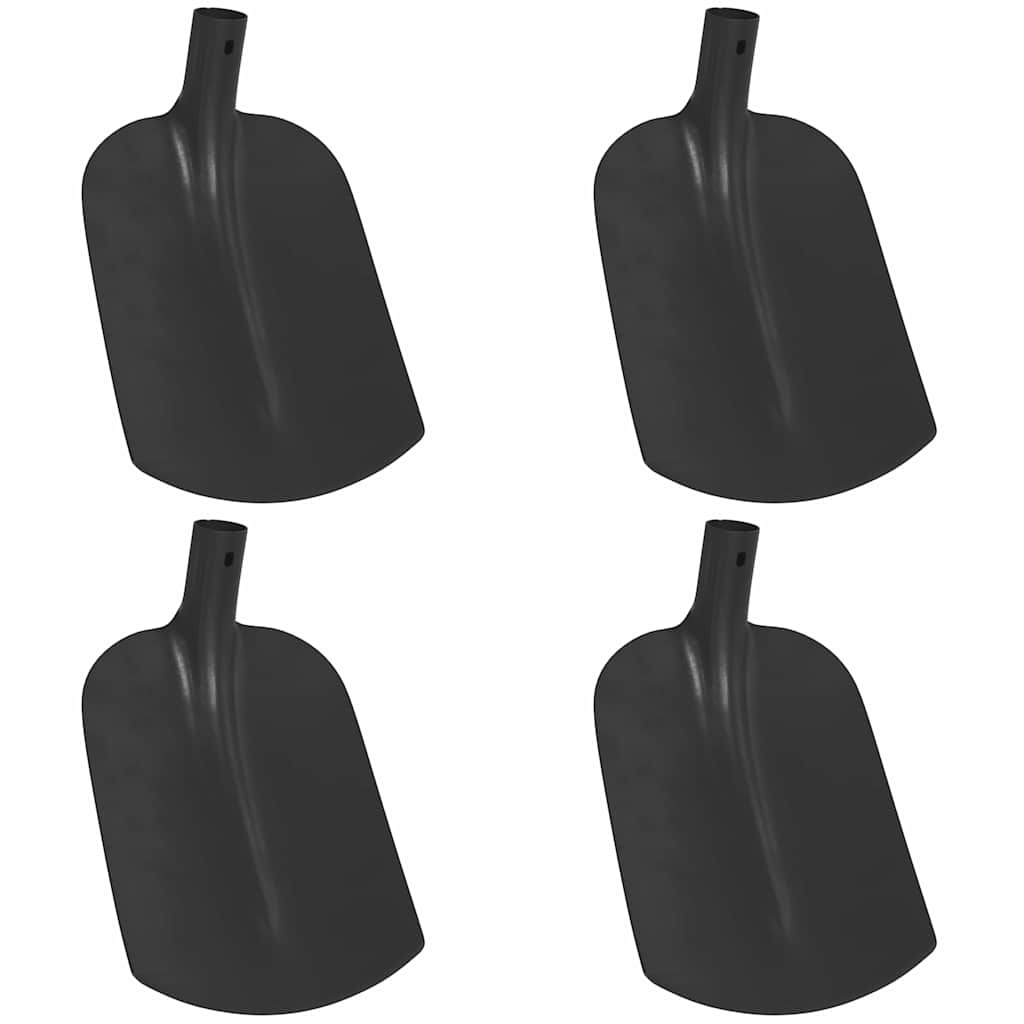 vidaXL Shovel Head 4 pcs Black 34.5 x 24 cm Powder-Coated Steel