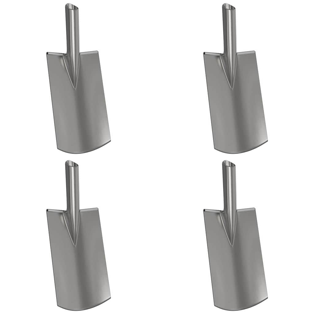 vidaXL Shovel Head 4 pcs Silver 43 x 17 cm Powder-Coated Steel