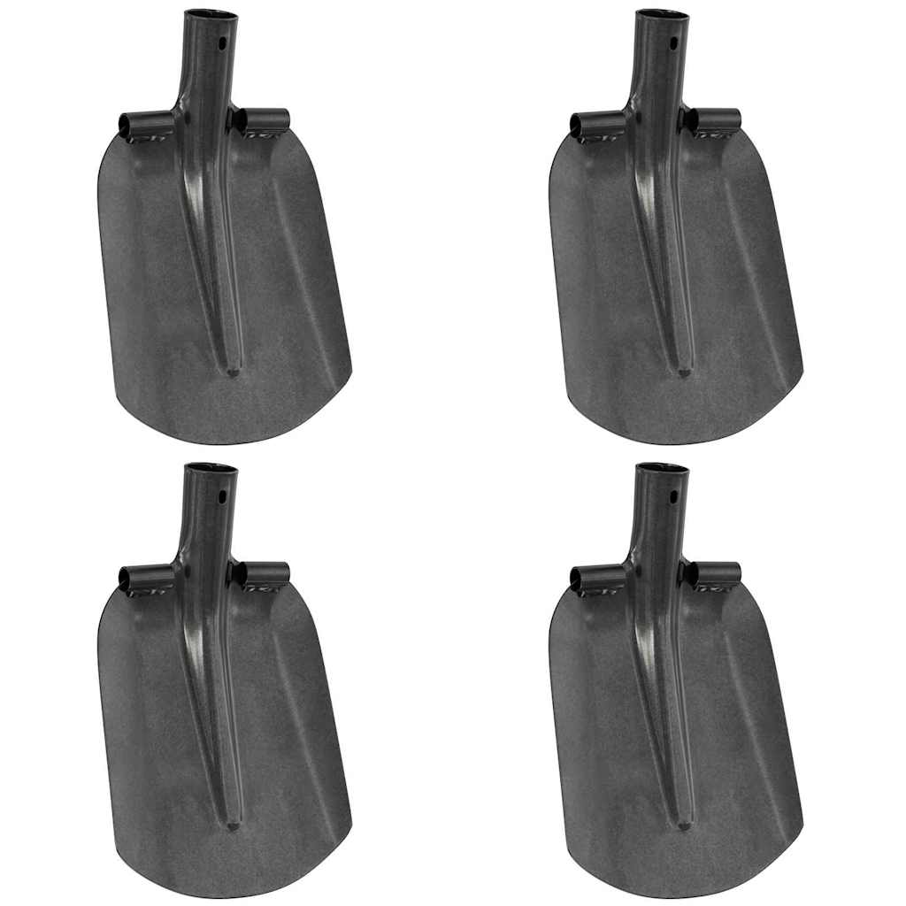 vidaXL Shovel Head 4 pcs Silver 33 x 21 cm Powder-Coated Steel