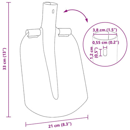 vidaXL Shovel Head 4 pcs Silver 33 x 21 cm Powder-Coated Steel