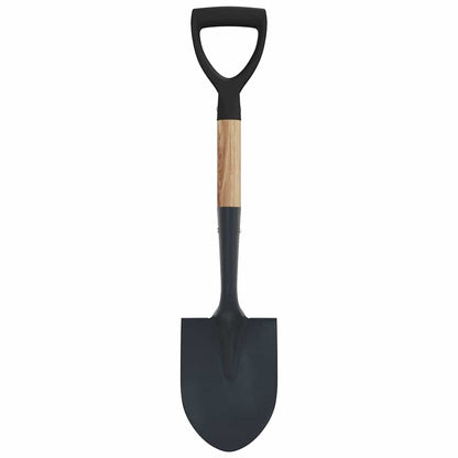 vidaXL Shovel Black 68.5 cm Power Coated Steel and Solid Wood