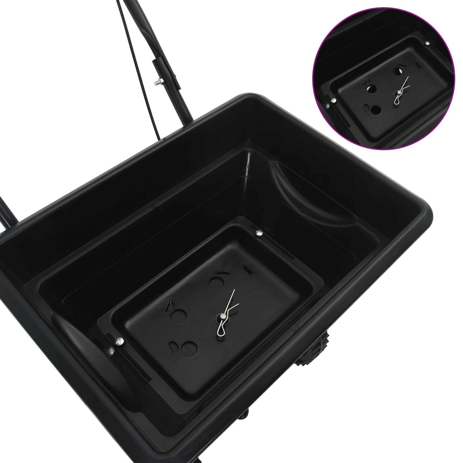 vidaXL Spreader Black 82 x 46 x 75 cm PVC and Steel