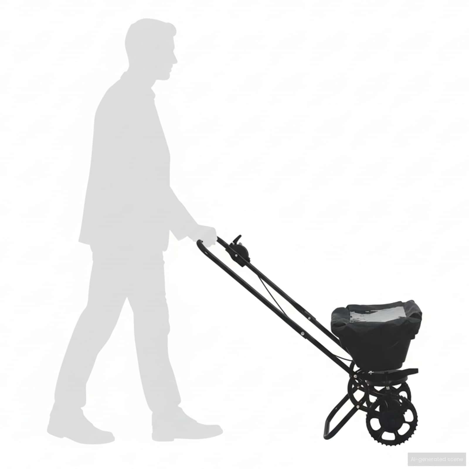 vidaXL Spreader Black 82 x 46 x 75 cm PVC and Steel