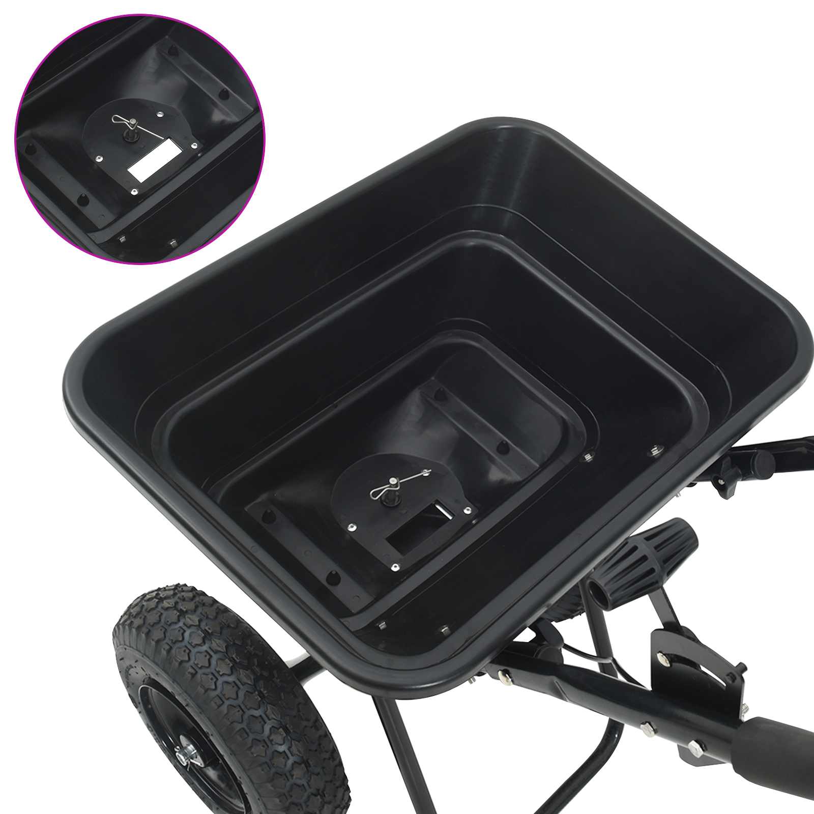 vidaXL Spreader Black 53 x 81.5 x 78 cm PVC and Steel
