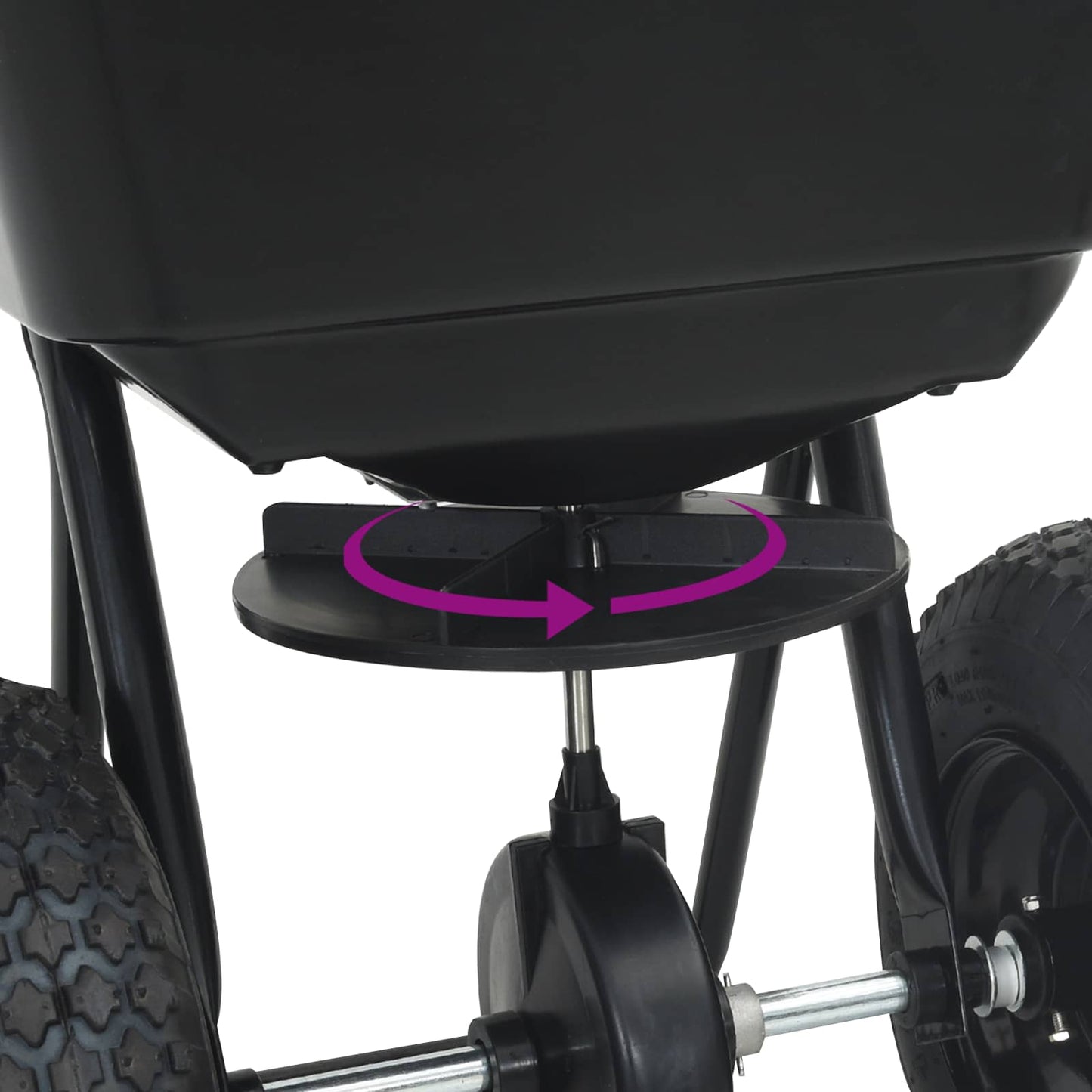 vidaXL Spreader Black 53 x 81.5 x 78 cm PVC and Steel