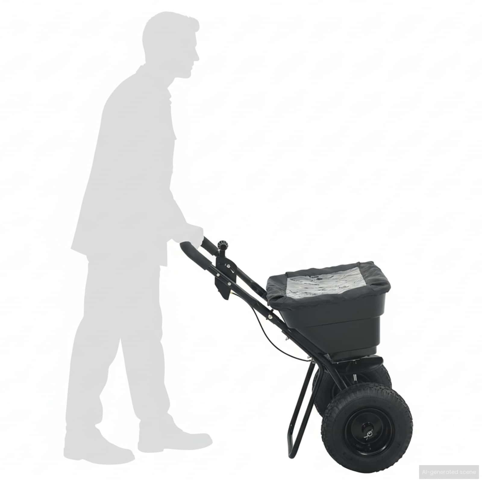 vidaXL Spreader Black 53 x 81.5 x 78 cm PVC and Steel