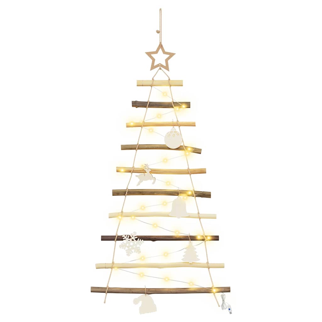 vidaXL Christmas Tree Natural 90 cm Solid Ash Wood - Brown