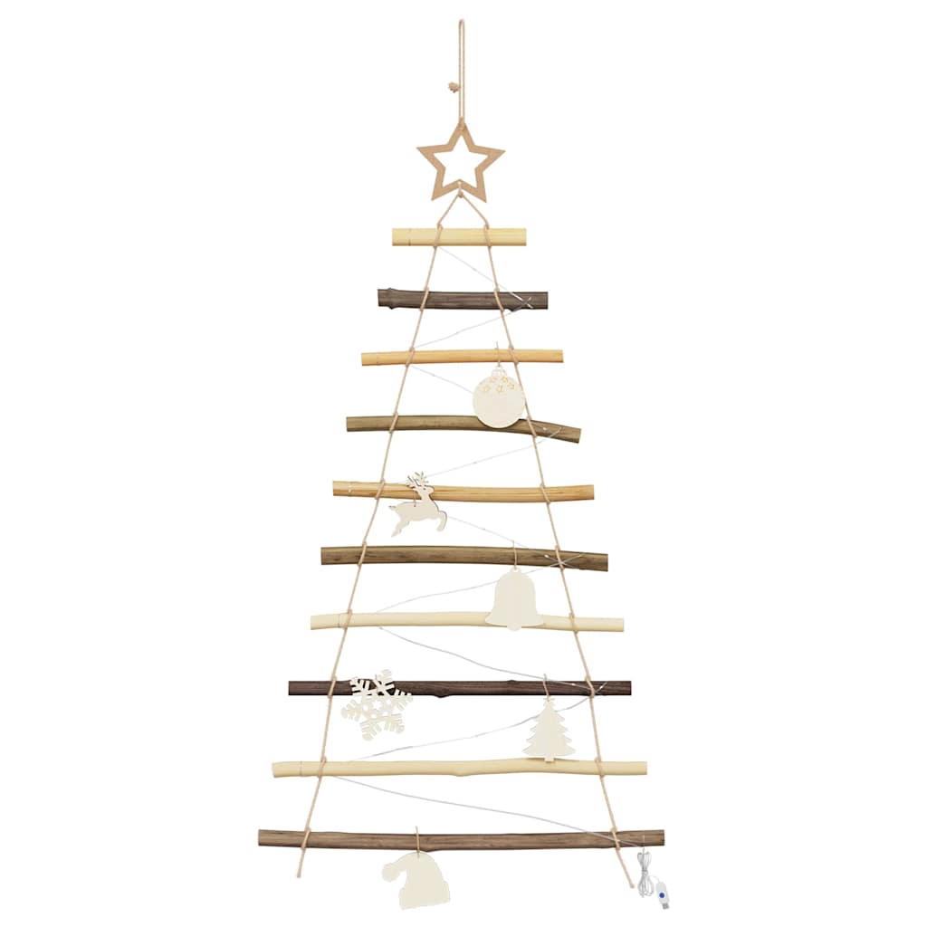 vidaXL Christmas Tree Natural 90 cm Solid Ash Wood - Brown