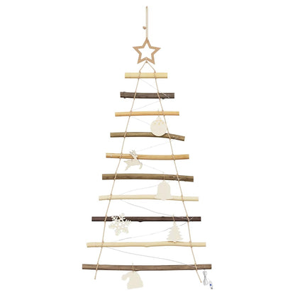 vidaXL Christmas Tree Natural 90 cm Solid Ash Wood - Brown