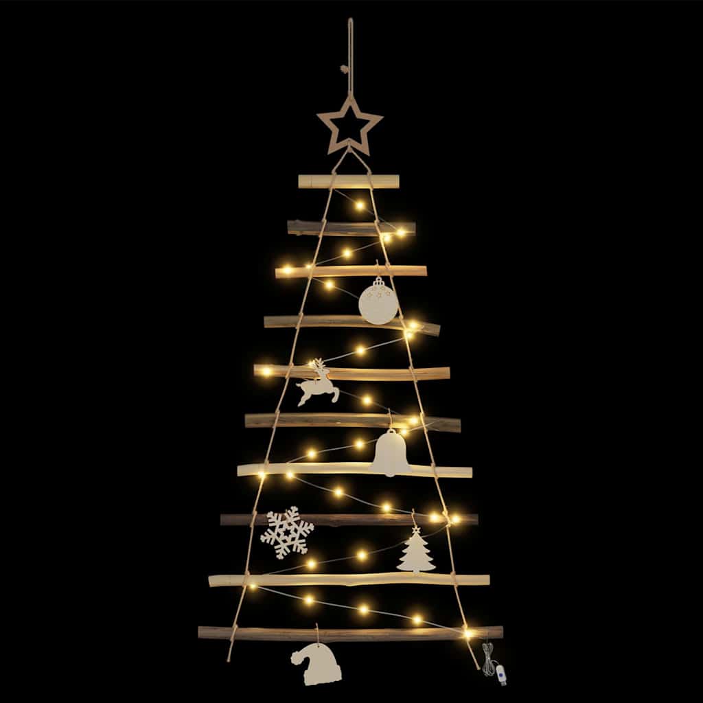 vidaXL Christmas Tree Natural 90 cm Solid Ash Wood - Brown