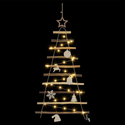 vidaXL Christmas Tree Natural 90 cm Solid Ash Wood - Brown