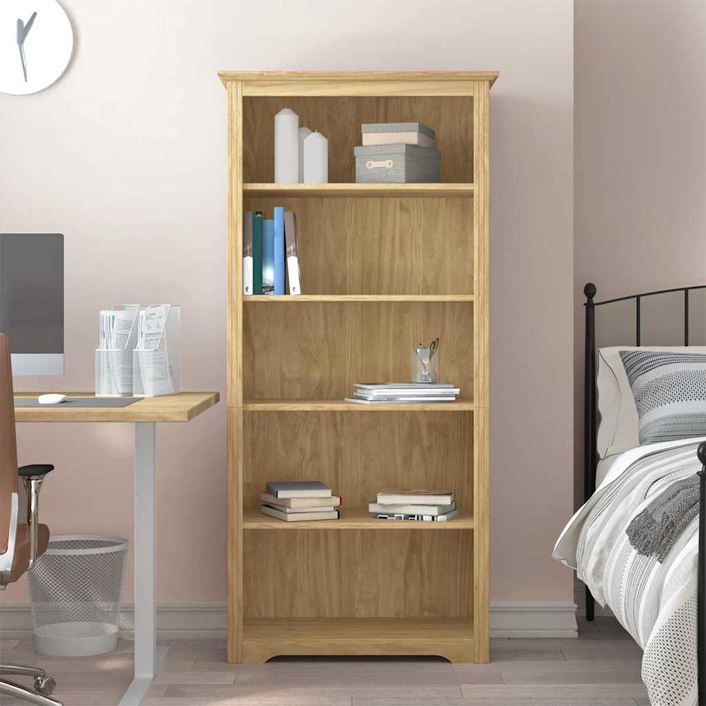 vidaXL Bookcase BODO 5-Tier 82 x 40 x 173 cm Engineered Wood - Brown