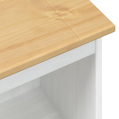 vidaXL Bookcase 46 x 29 x 100 cm Solid Pine Wood White