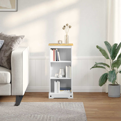 vidaXL Bookcase 46 x 29 x 100 cm Solid Pine Wood White