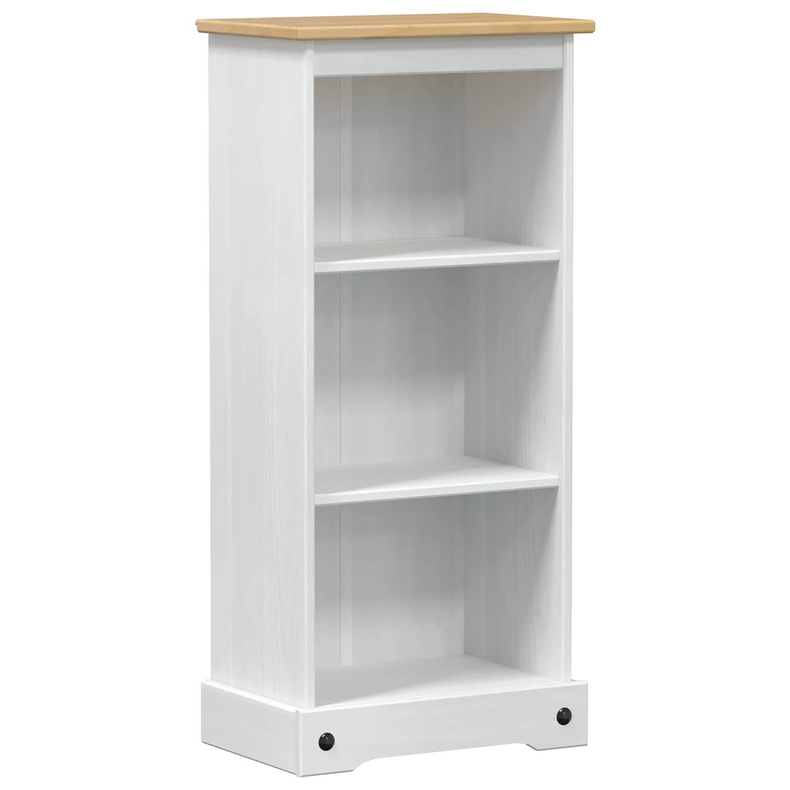 vidaXL Bookcase 46 x 29 x 100 cm Solid Pine Wood White