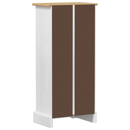 vidaXL Bookcase 46 x 29 x 100 cm Solid Pine Wood White