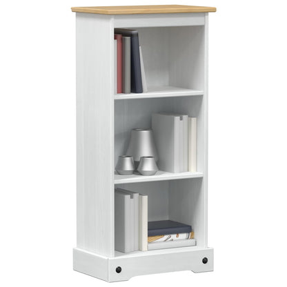 vidaXL Bookcase 46 x 29 x 100 cm Solid Pine Wood White