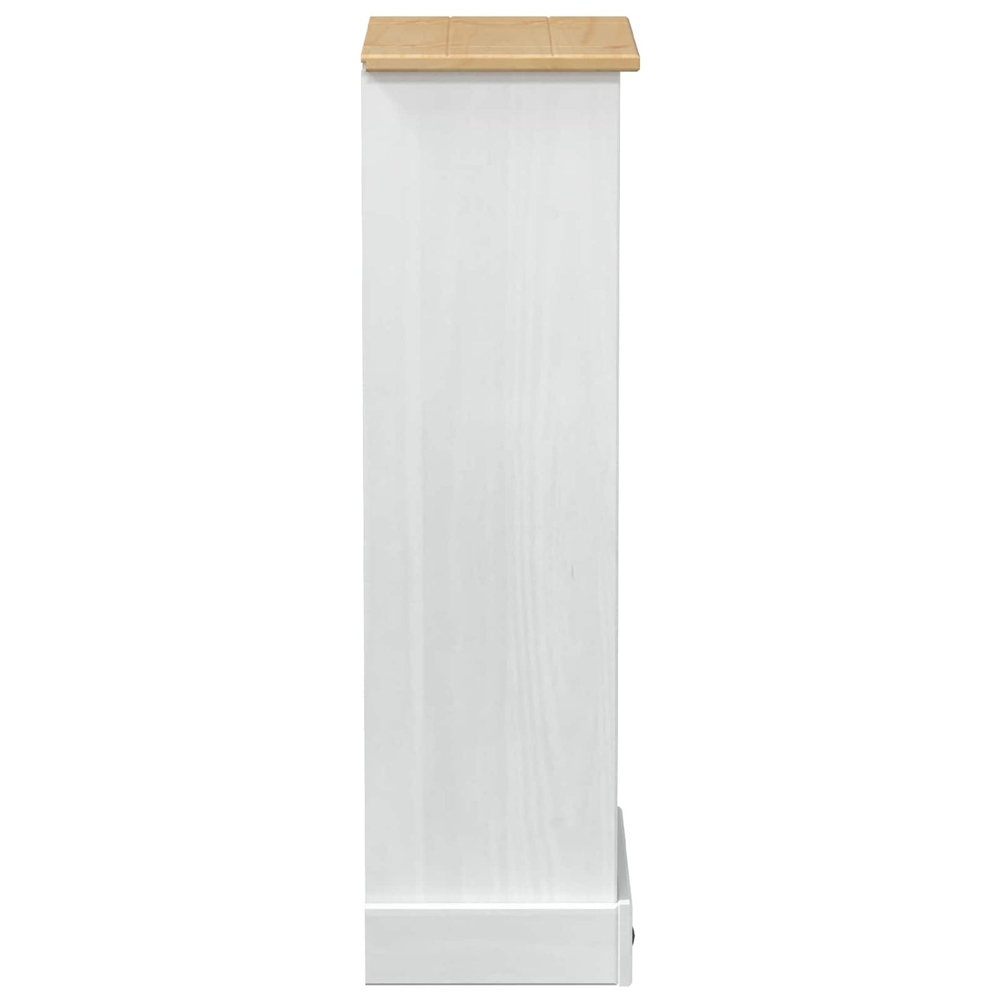 vidaXL Bookcase 46 x 29 x 100 cm Solid Pine Wood White