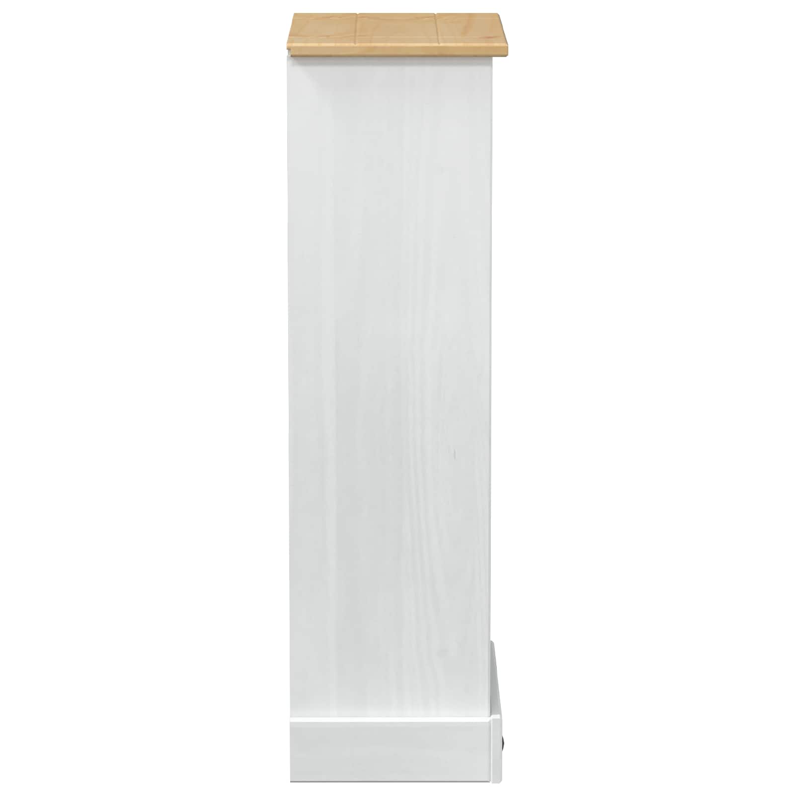 vidaXL Bookcase 46 x 29 x 100 cm Solid Pine Wood White