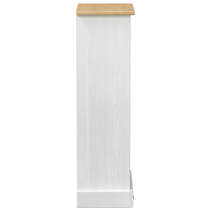 vidaXL Bookcase 46 x 29 x 100 cm Solid Pine Wood White