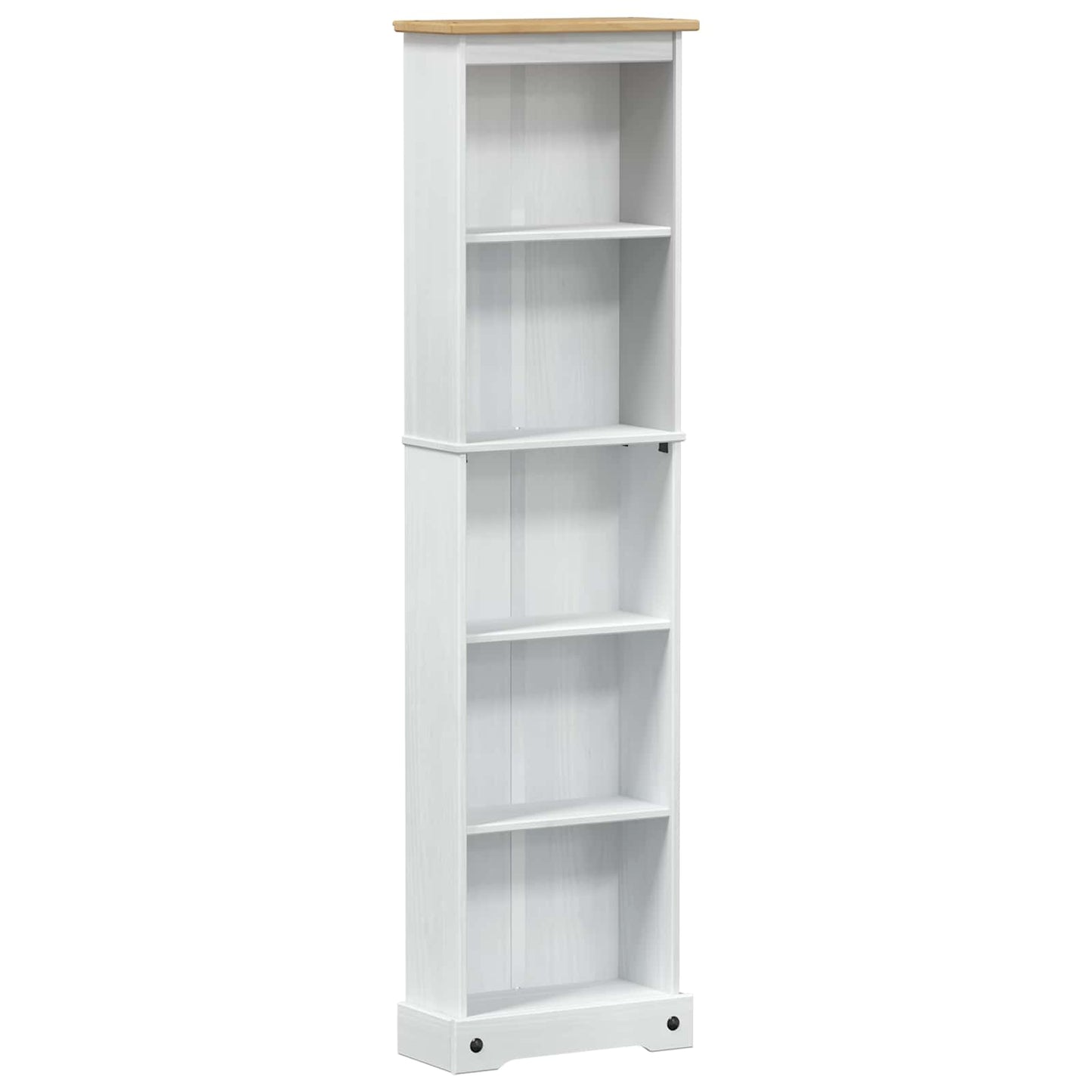 vidaXL Bookcase 46 x 20 x 170 cm Solid Pine Wood White