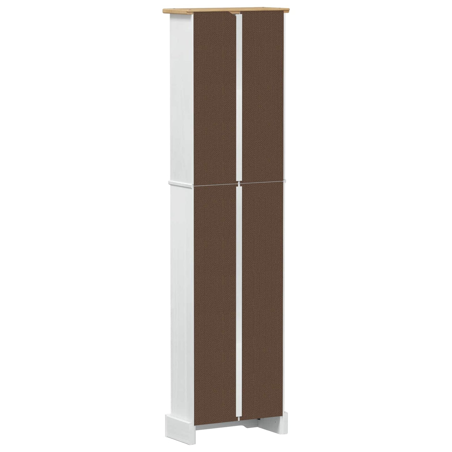 vidaXL Bookcase 46 x 20 x 170 cm Solid Pine Wood White