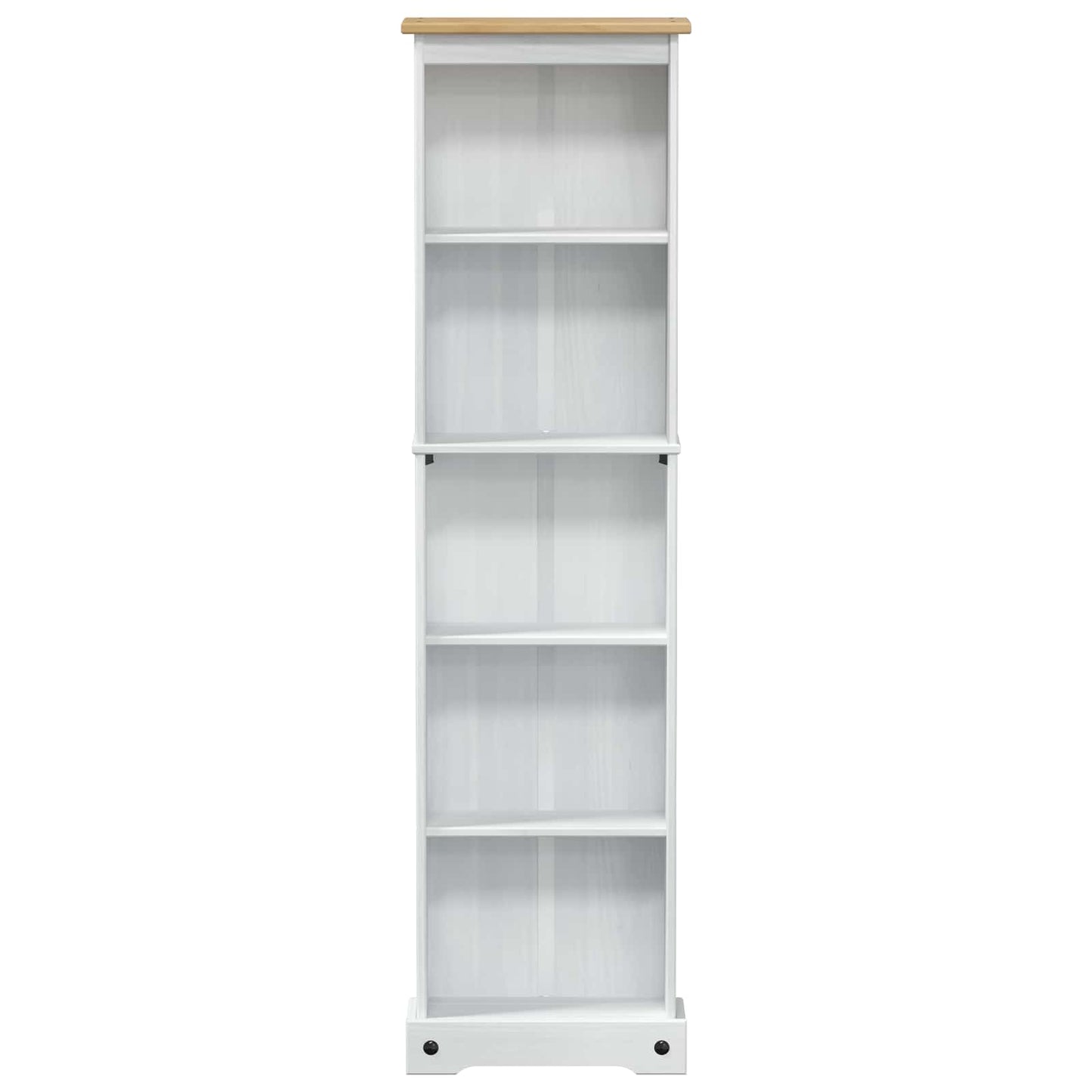 vidaXL Bookcase 46 x 20 x 170 cm Solid Pine Wood White