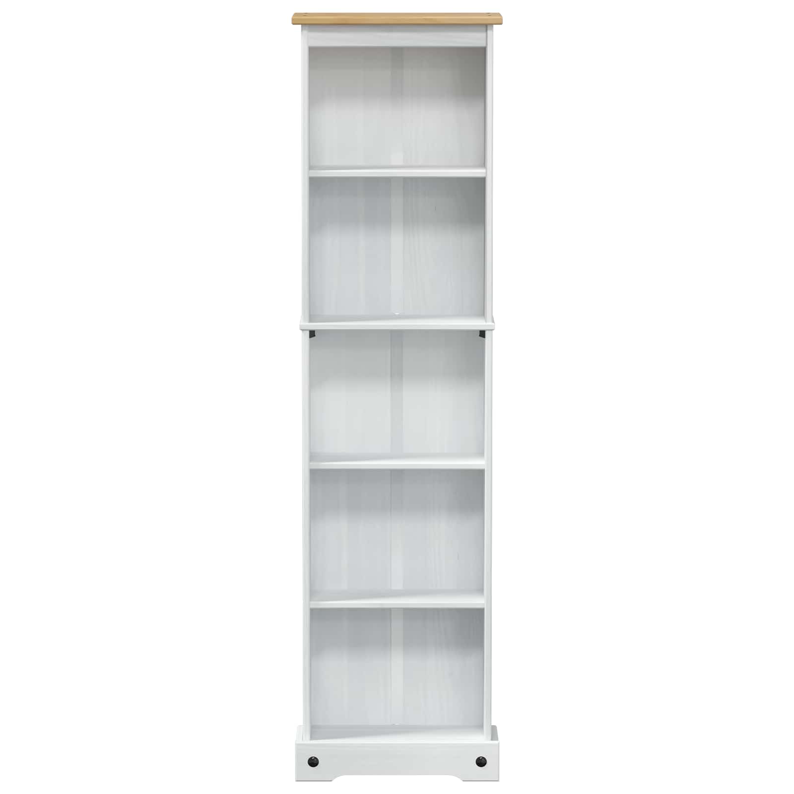 vidaXL Bookcase 46 x 20 x 170 cm Solid Pine Wood White