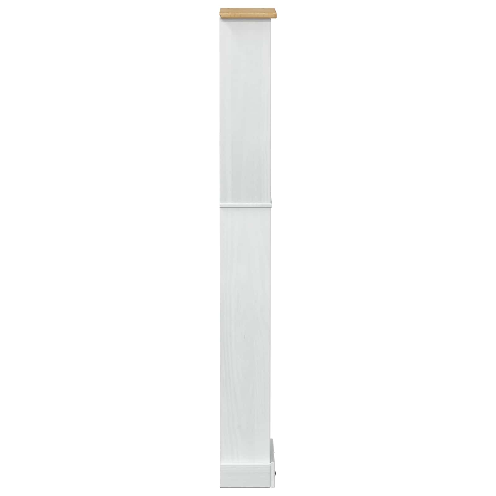 vidaXL Bookcase 46 x 20 x 170 cm Solid Pine Wood White