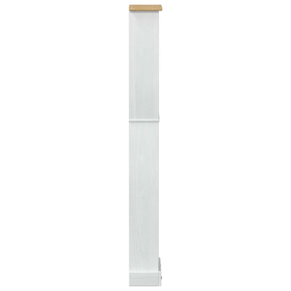 vidaXL Bookcase 46 x 20 x 170 cm Solid Pine Wood White