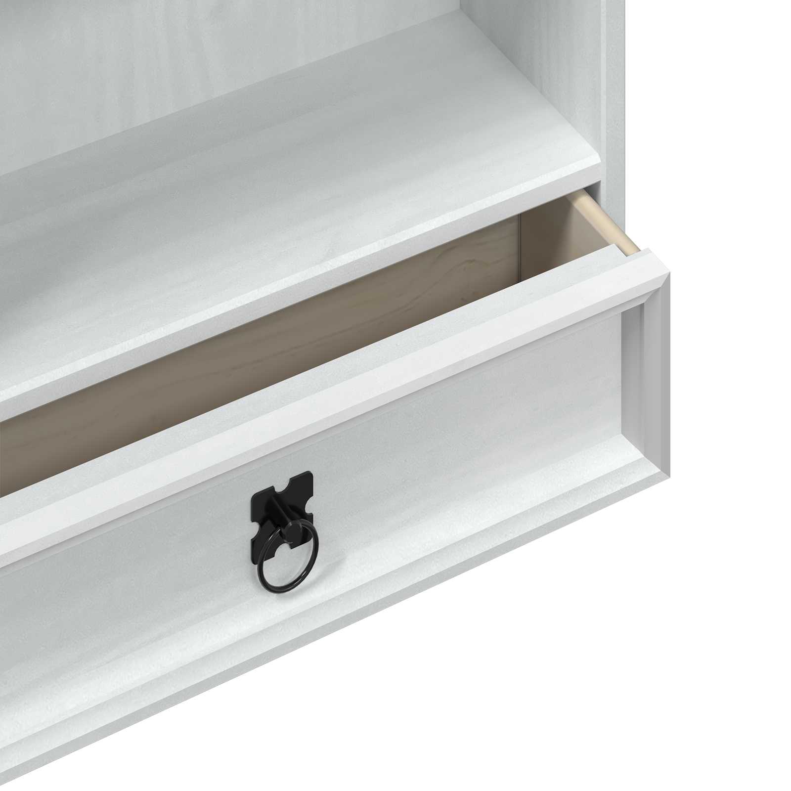vidaXL CD cabinet White 52 x 17.5 x 103 cm Solid Pine Wood