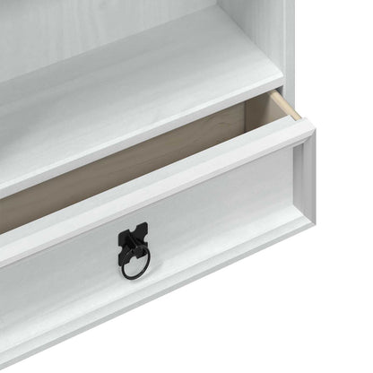 vidaXL CD cabinet White 52 x 17.5 x 103 cm Solid Pine Wood