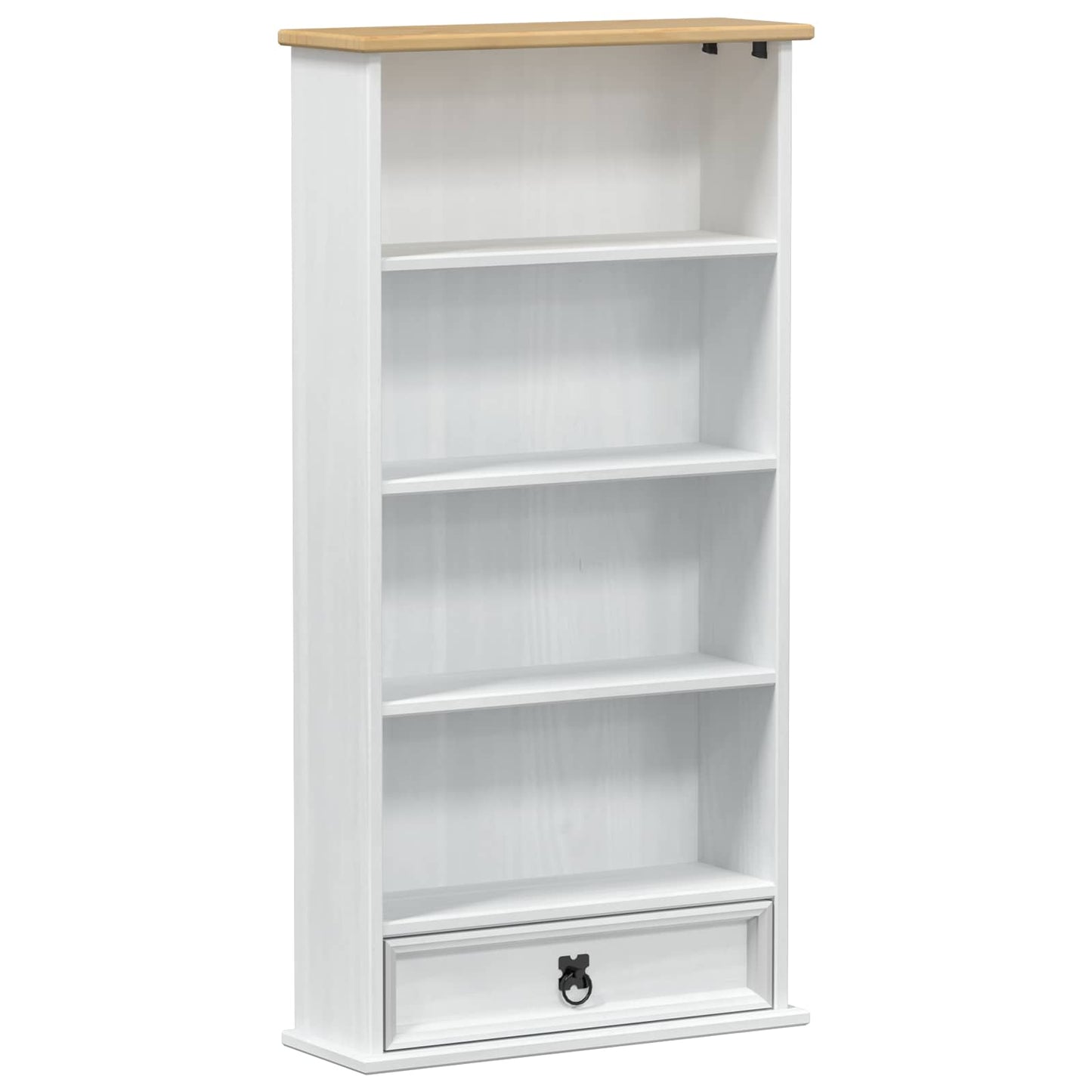 vidaXL CD cabinet White 52 x 17.5 x 103 cm Solid Pine Wood