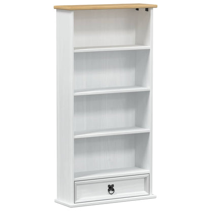 vidaXL CD cabinet White 52 x 17.5 x 103 cm Solid Pine Wood
